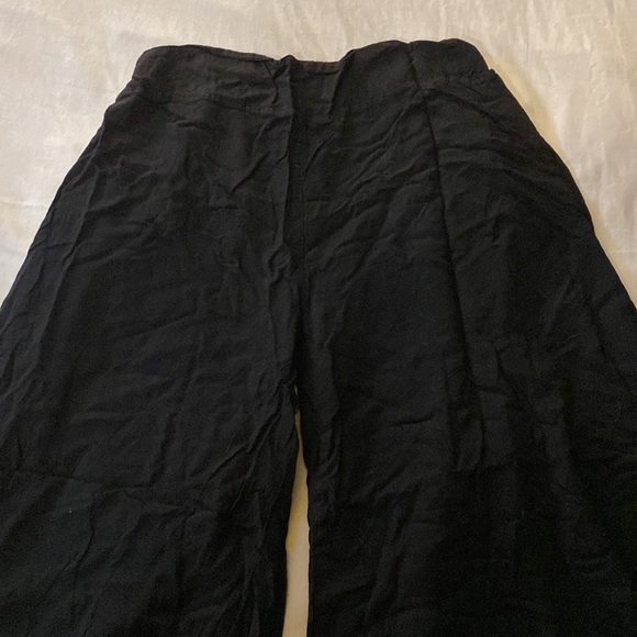High rise super flare flowey black pants - Picture 2 of 4